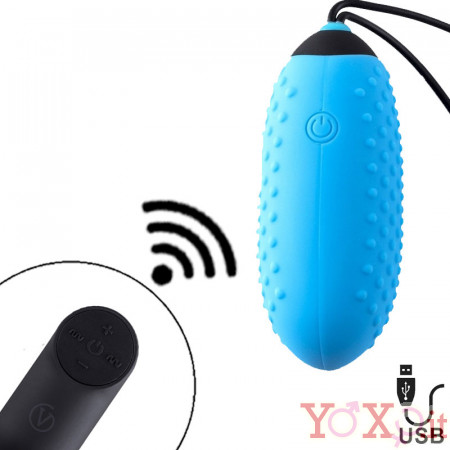 Ovetto Vibrante G4 in Silicone Azzurro Ricaricabile con USB