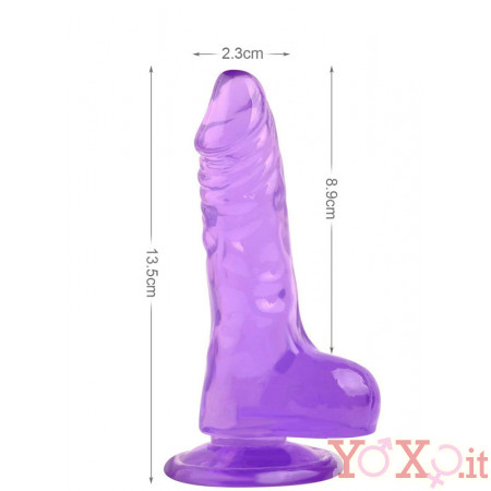 Fallo Realistico Crystal Jelly Morado 13,5 x 2,3 cm.