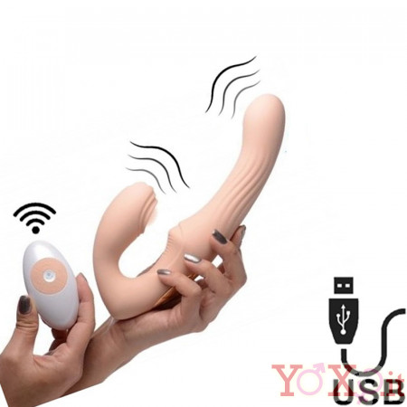 Fallo Indossabile Vibrante Senza Lacci con Telecomando USB Ricaricabile 