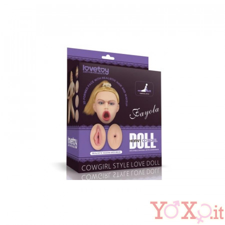Bambola Gonfiabile Cowgirl con Ano, Bocca e Vagina Penetrabili