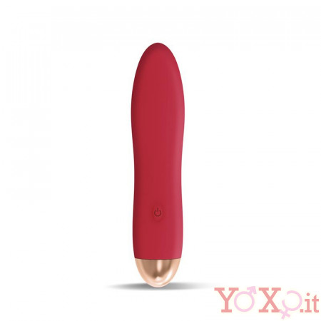 Vibratore Dawel in Silicone 11,5 x 3 cm Ricaricabile con USB Rosso