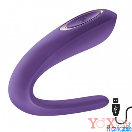Omaggio Satisfyer Double Classic Vibratore per Coppia in Puro Silicone Ricaricabile USB