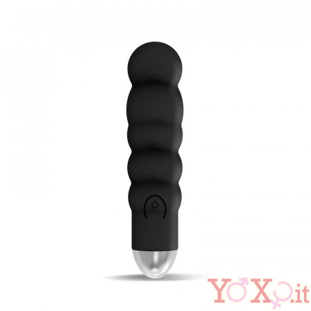 Vibratore Ewon in Silicone Ricaricabile 11,5 x 3 cm con USB Nero