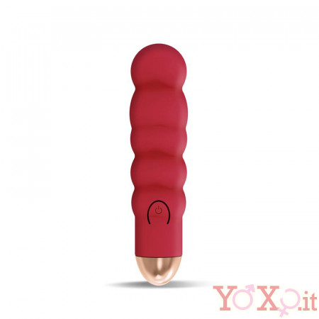 Vibratore Ewon in Silicone 11,5 x 3 cm Ricaricabile con USB Rosso