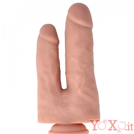Dildo Realistico Doppio per Doppia Penetrazione in Silicone