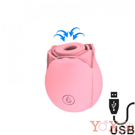 Succhia Clitoride GumRose a Forma di Rosa Ricaricabile USB