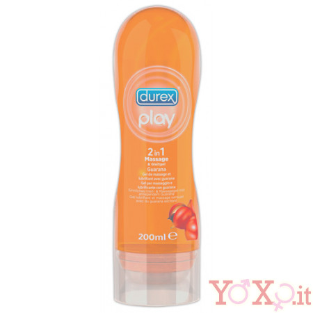 Durex 2 In 1 - Gel intimo e per Massaggi Stimolante al Guaranà - 200 Ml.