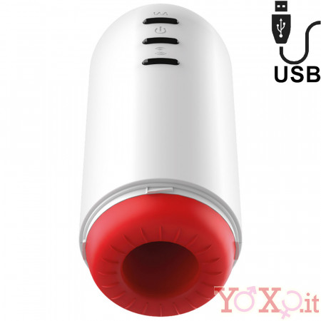 Masturbatore Maschile Vibrante con Compressione in Silicone Rocket Ricaricabile USB