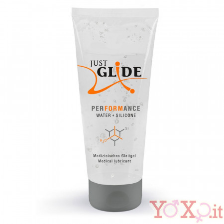 200 ml. Base Acquosa + Silicone Lubrificante Intimo PERFORMANCE a JUST GLIDE