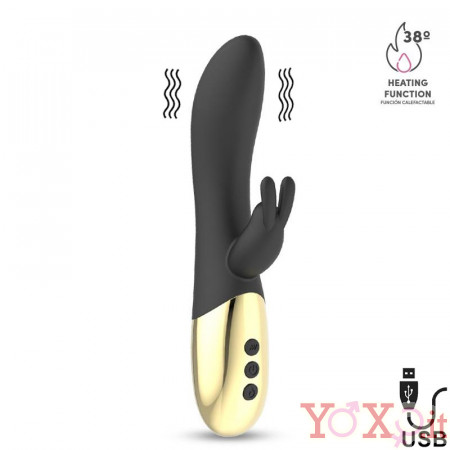 Vibratore Rabbit Leums con Stimolazione Punto G e Funzione Riscaldante 18 x 2,5 Ricaricabile con USB