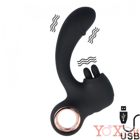 Vibratore Rabbit con Setole Lecca Clitoride Qiot 10 x 4 cm USB Ricaricabile