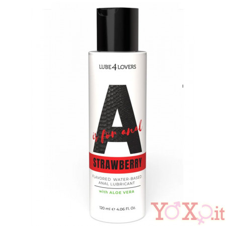 Lubrificante Anale alla Fragola Base Acquosa 120 ml.