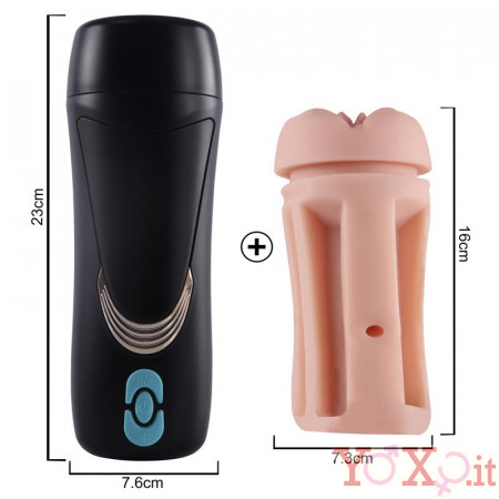 Masturbatore Vibrante Lauren a Forma di Vagina con Suoni Ricaricabile USB