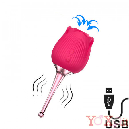 Succhia Clitoride Rose Gold con Vibrazione USB Ricaricabile