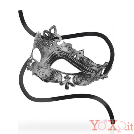 Maschera Sexy in Stile Veneziano Argento