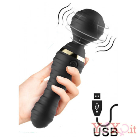 Massaggiatore Vibrante in Silicone FREEDO Nero