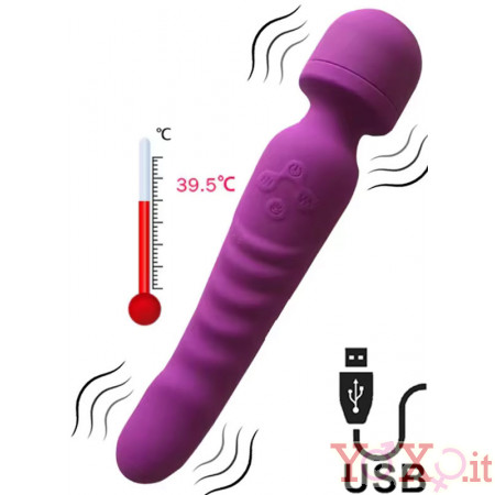 Massaggiatore Doppio Vibrante e Riscaldante 23 x 4,2