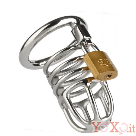 Cintura di Castita per Uomo in Acciaio Inox Mr. Steel Master Chastity