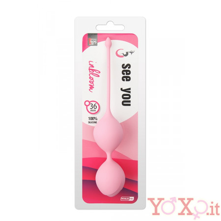 Sfere Vaginali in Puro Silicone Rosa 20 X 3,6 cm.