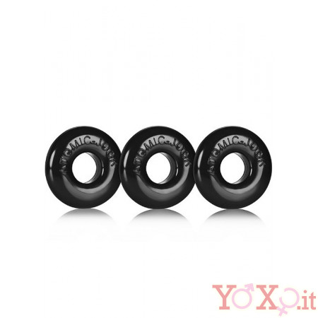 Oxballs set 3 anelli Fallici Elastici Neri
