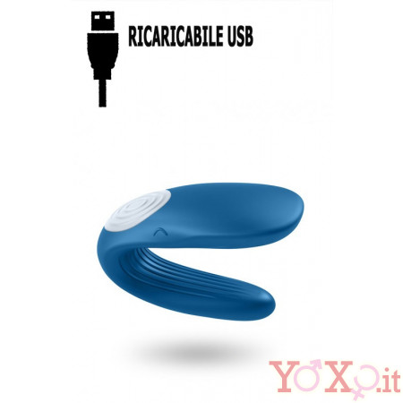 Vibratore per Coppia in Puro Silicone Ricaricabile USB 9 x 3,5 cm.