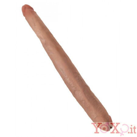 KING COCK - Fallo Doppio Ultra Realistico Lato Grande e Piccolo 43 X 4,5 e 3,5 cm.- Alta Qualita MADE in USA