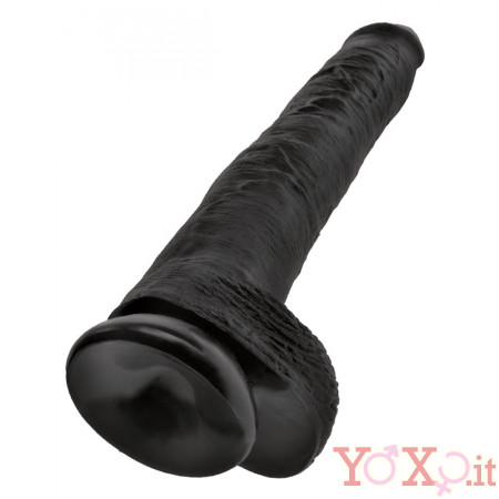 KING COCK - Fallo Ultra Realistico Nero 36 x 6 cm. - Alta Qualita MADE in USA