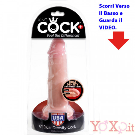 KING COCK (Dual Density) Fallo Mega Realistico 15,2 X 4,3 cm. Alta Qualita Made in Usa