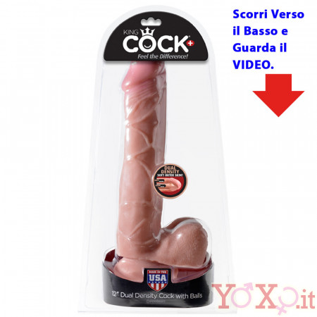 KING COCK (Dual Density) Fallo Mega Realistico 30 X 6 cm. Alta Qualita Made in Usa