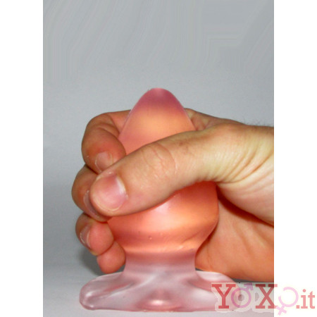 Plug Joy Cuneo Anale in Jelly Medium Rosa 12 X 4,5 cm.