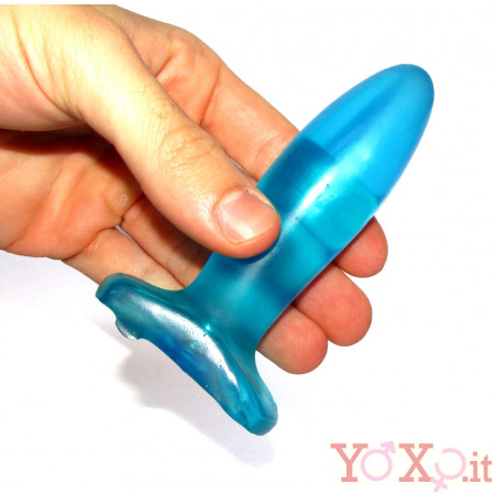 Plug Joy Cuneo Anale in Jelly Small Blu 10,5 X 3 cm.