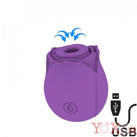 Succhia Clitoride PlumRose a Forma di Rosa Ricaricabile USB