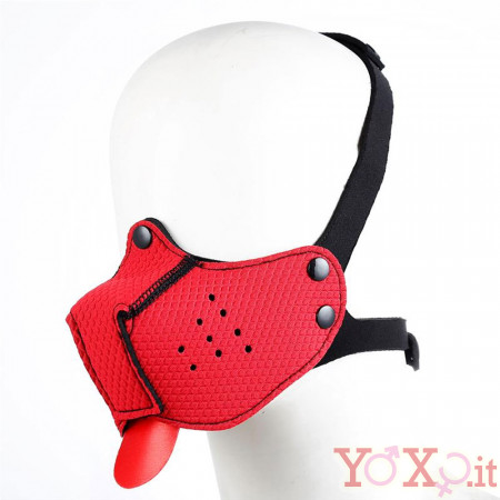 Museruola per Cane Puppy in Neoprene per Dogplay Rosso