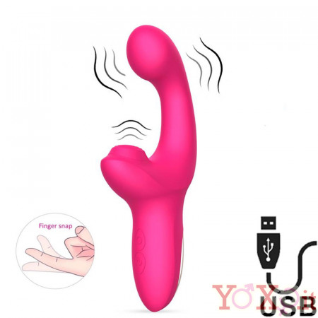 Vibratore Rabbit con Effetto Spinta con Pulsazione Clitoride e Effetto Dita 18,7 x 4 cm