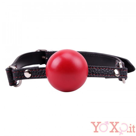 Gag Ball Bavaglio con sfera diametro 4,5 cm Rosso