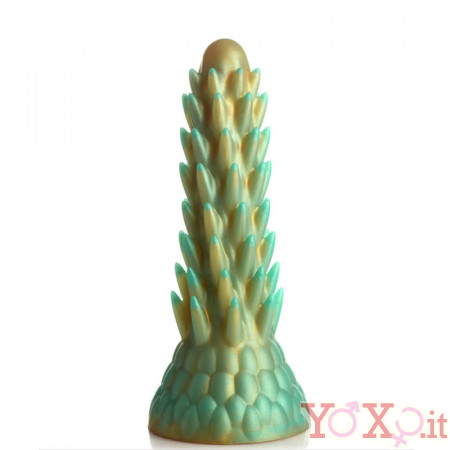 Dildo in Silicone a Forma di Rettile Stegosauro con Ventosa 19 x 5,5 cm
