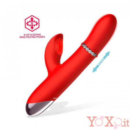 Vibratore Rabbit Divya con Effetto Spinta e Pulsazione Ricaricabile USB