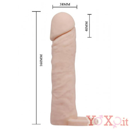 Guaina ingrossa Pene in TPR +4 cm. 