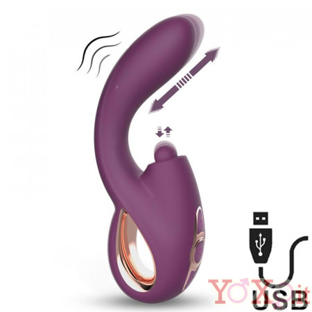 Vibratore Vinca con Effetto Spinta e Stimolazione Clitoridea 14 x 3,6 cm