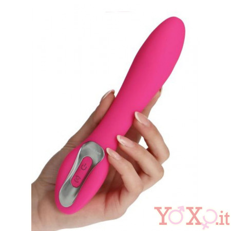 Vibratore Design in Puro Silicone Elys Concave Pink 20,1 x 3,6 cm.