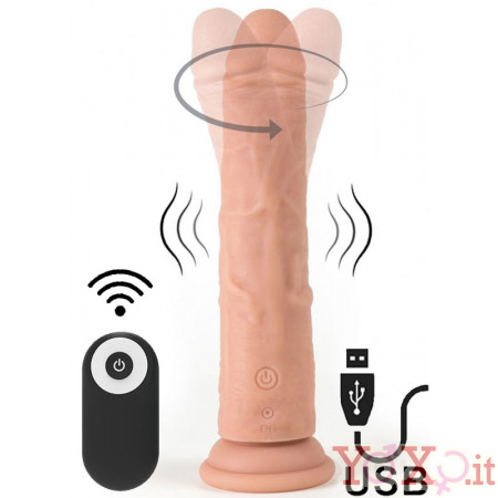 Vibratore Rotante Realistico R7 con Controllo Remoto 19 x 4 cm