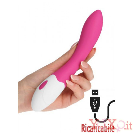 Vibratore Ricaricabile USB Simple in Puro Silicone 20 x 3 cm.