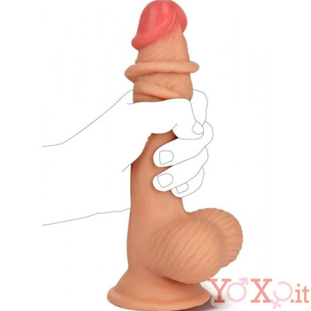 Dildo con Pelle Scorrevole Doppio strato 17 x 3,5 cm. Michael