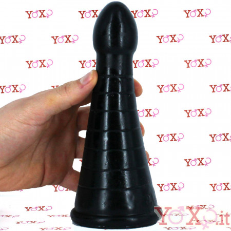 Gulpy - Dildo Anale Gigante a Cono 19 x 7 cm. Nero