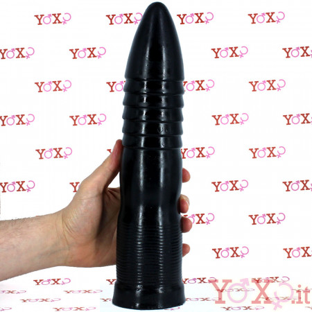Rundstag - Dildo Anale Gigante 34 x 7,5 cm. Nero