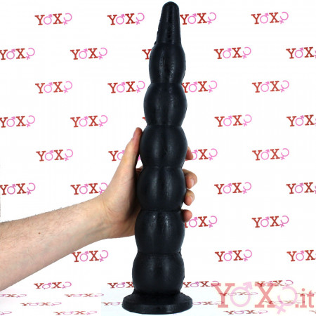 Omaggio Bob - Dildo Anale Gigante Progressivo 43 x 7,2 cm. Nero