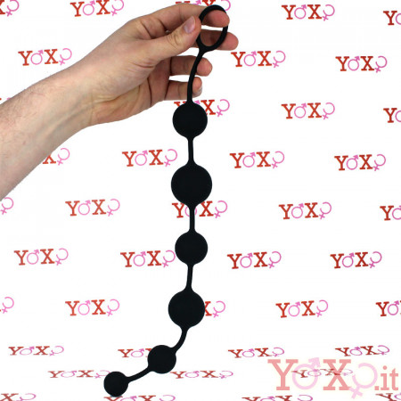 Catena Anale di 40 cm. in Puro Silicone - Sfere Progressive Diametro da 2,3 a 4 cm