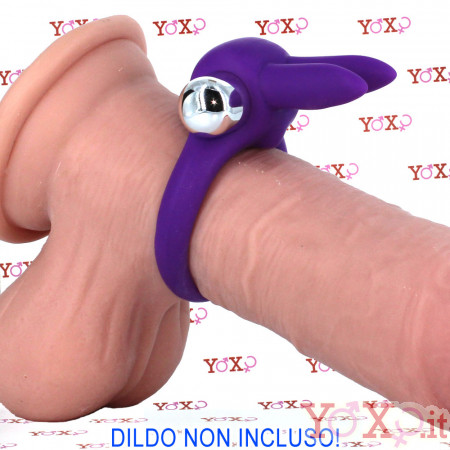 Anello Fallico Vibrante Timeless Stretchy Ring Viola 3,5 cm.