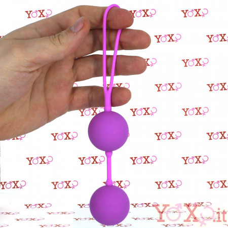 Sfere Vaginali in Puro Silicone Rosa 19 X 3,5 cm.