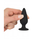 Cuneo Anale in Puro Silicone Nero 7,8 X 2,7 cm.